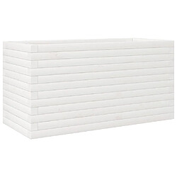 vidaXL Jardinière blanc 90x40x45,5 cm bois de pin massif