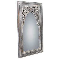 Miroir mural Alexandra House Living Blanc Bois de manguier 5 x 107 x 60 cm