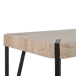 Beliani Table bois taupe/noir 130x80 cm CAMBELL pas cher