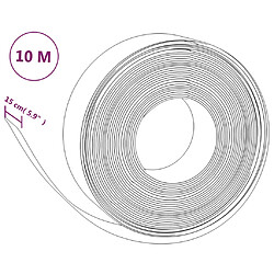 vidaXL Bordure de jardin gris 10 m 15 cm polyéthylène pas cher