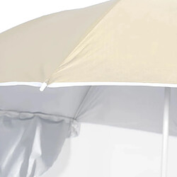 Maison Chic Parasol Jardin | Parasol de plage avec parois latérales Sableux 215 cm - GKD47549 pas cher