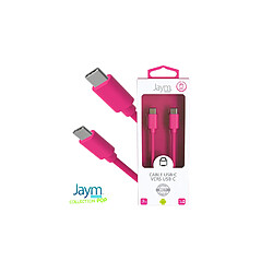 Avis Jaym Câble USB-C vers Type-C 3A - 1,5 mètres - Collection POP - Rose