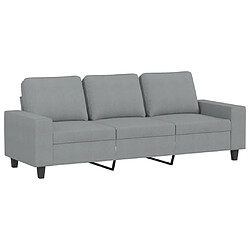 vidaXL Canapé à 3 places Gris clair 180 cm Tissu