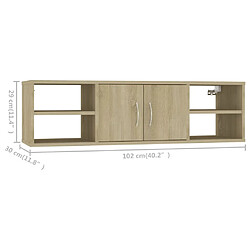 vidaXL Étagère murale Chêne sonoma 102x30x29 cm Bois d’ingénierie pas cher