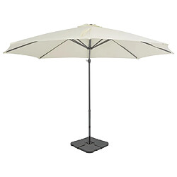 Maison Chic Parasol Jardin | Parasol avec base portable Sable - GKD25262