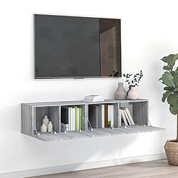 vidaXL Ensemble de meubles TV 2 pcs Sonoma gris Bois d'ingénierie