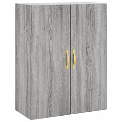 Acheter vidaXL Buffet haut Sonoma gris 69,5x34x180 cm Bois d'ingénierie