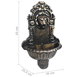 vidaXL Fontaine murale Design de tête de lion Bronze pas cher