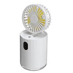 (Blanc) Mini Ventilateur d'Humidification Ventilateur d'eau De Pulvérisation De Chargement USB Mini Ventilateur Humidificateur Portable Pour Le Bureau à Domicile