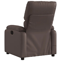 Acheter Maison Chic Fauteuil Relax pour salon, Fauteuil de massage inclinable électrique marron similicuir -GKD69709