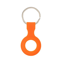 Coque en silicone Forme de pendentif orange pour votre Apple AirTag