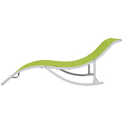 Avis Helloshop26 Lot de deux chaises longues pliables textilène vert 02_0011954