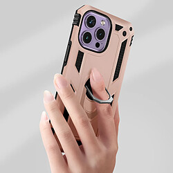 Avis Avizar Coque pour iPhone 14 Pro Max Hybride Antichoc Bague Support Vidéo rose gold