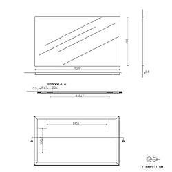 Acheter Kiamami Valentina MIROIR DE SALLE DE BAIN 120X70 CM RÉVERSIBLE AVEC CADRE À SUPPORT