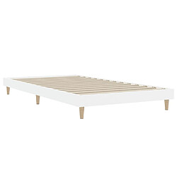 Avis Maison Chic Lit Moderne Chambre - Cadre/structure de lit pour adulte blanc 90x200 cm bois d'ingénierie -MN31377