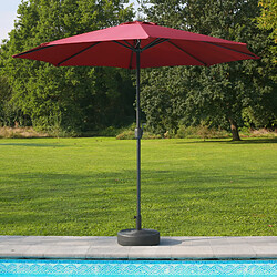 SkyLantern Parasol Droit Rouge avec Pied de Lestage