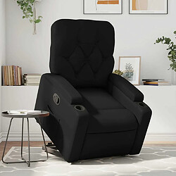 Maison Chic Fauteuil Relax pour salon, Fauteuil inclinable Noir Similicuir -GKD89621