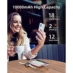 SANAG Powerduo 2-En-1 Powerbank À Induction Rapide Pour Iphone Et Montre 10000Mah, Charge Sans Fil, Design Compact Et Léger, Idéal Pour Les Voyages Et L'Utilisation Quotidienne, Haute Performance pas cher