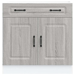 Avis vidaXL Armoire de cuisine Kalmar sonoma gris bois d'ingénierie