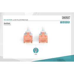 DIGITUS Câble LAN Cat 6-2,5m - RJ45 Câble réseau - UTP Non blindé - Compatible Cat-6A & Cat-5e - Gris