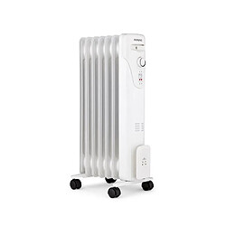 Radiateur électrique bain d'huile 1500W OCEANIC - 3 puissances - 7 éléments - Blanc - Mobile 