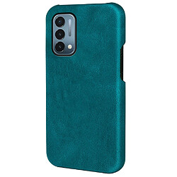 Coque en TPU + PU léger, cyan pour votre OnePlus Nord N200 5G