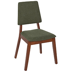 Beliani Bois d'hévéa Chaise de salle à manger Set de 2 Vert foncé MERRILL pas cher