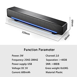 Universal Haut-parleur d'ordinateur Bluetooth, subwoofer du système de cinéma maison | Haut-parleur d'ordinateur (noir) pas cher