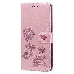 Wewoo Housse Coque Etui en cuir avec rabat horizontal gaufré rose fentes pour cartes et porte-cartes Xiaomi Redmi K20 / K20 Pro or