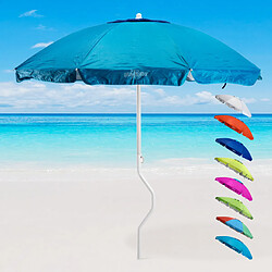 Parasol de plage léger visser protection uv GiraFacile 200 cm Ermes, Couleur: Turquoise