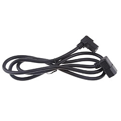 IEC C14 à C13 Plug Adaptateur Alimentation Extension Extension Câbles Angles 150 Cm Noir