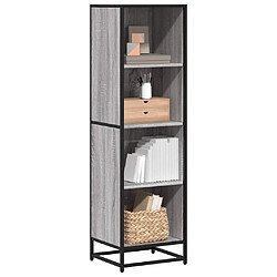 vidaXL Bibliothèque sonoma gris 40x35x139 cm bois d'ingénierie