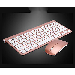 YP Select Ensemble de clavier sans fil ultra-mince pour mini souris Ensemble de souris USB sans fil - Rose Gold