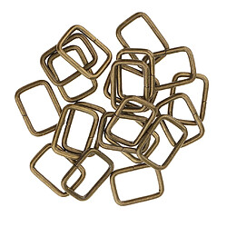 20 Pièces En Métal Carré Boucle Connecteur Pour Bricolage Sac Artisanat 25x16x2.8mm Argent