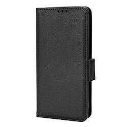 Etui en PU texture litchi, anti-rayures avec support, noir pour votre Oppo Find X5