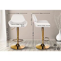 Non Tabouret de bar Braga Gold simili cuir