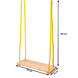 Woody SWING Balançoire avec siège en bois naturel jusqu'à 50 kg