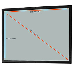 Toile 203 x 152 cm - Rétroprojection - pour Ecran de projection sur Cadre celexon "Mobile Expert"