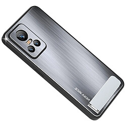 Coque en TPU + alliage d'aluminium avec béquille pour votre Realme GT Neo3 - argent