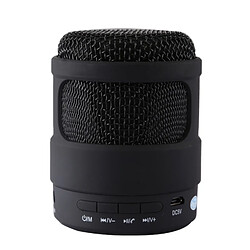 Wewoo Enceinte Bluetooth d'intérieur noir Portable stéréo musique sans fil haut-parleur, MIC intégré, Appels mains-libres de et carte TF fonction audio AUX FM, Distance: 10m