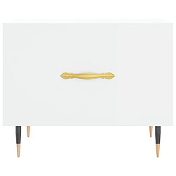 Acheter vidaXL Table basse blanc brillant 50x50x40 cm bois d'ingénierie