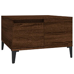 vidaXL Table basse chêne marron 55x55x36,5 cm bois d'ingénierie