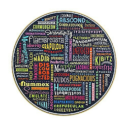 eeBoo Piece and Love 500 100 great Words Piece Puzzle cercle Rond