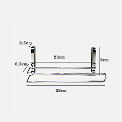 Universal Porte-serviettes de salle de bains Porte-papier de cuisine en acier inoxydable Porte-adhésif Porte-rouleaux Organisme décoratif Étagère Organisateur