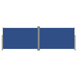 Helloshop26 Auvent paravent store brise-vue latéral rétractable de patio jardin terrasse balcon protection visuelle écran bleu 220 x 600 cm 02_0007151 