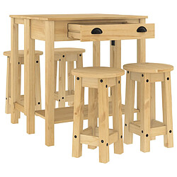 Avis vidaXL Ensemble de bar 5 pcs Bois de pin massif