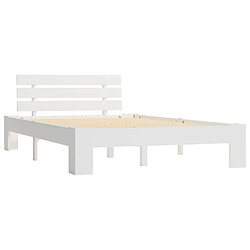 Maison Chic Lit adulte - Lit simple Cadre de lit,Structure du lit Contemporain Blanc Bois de pin massif 140 x 200 cm -MN74513