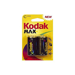 KODAK - Piles - MAX Alcaline - C / LR14 - pack de 2 - Multicolore