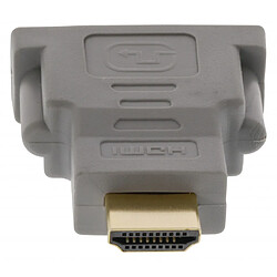 Alpexe Adaptateur HDMI High Speed Connecteur HDMI - DVI-D 24 + 1 broches Femelle Gris pas cher