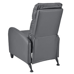 Acheter Helloshop26 Fauteuil relaxant avec dossier inclinable et repose-pieds housse gris 102 cm 03_0005210